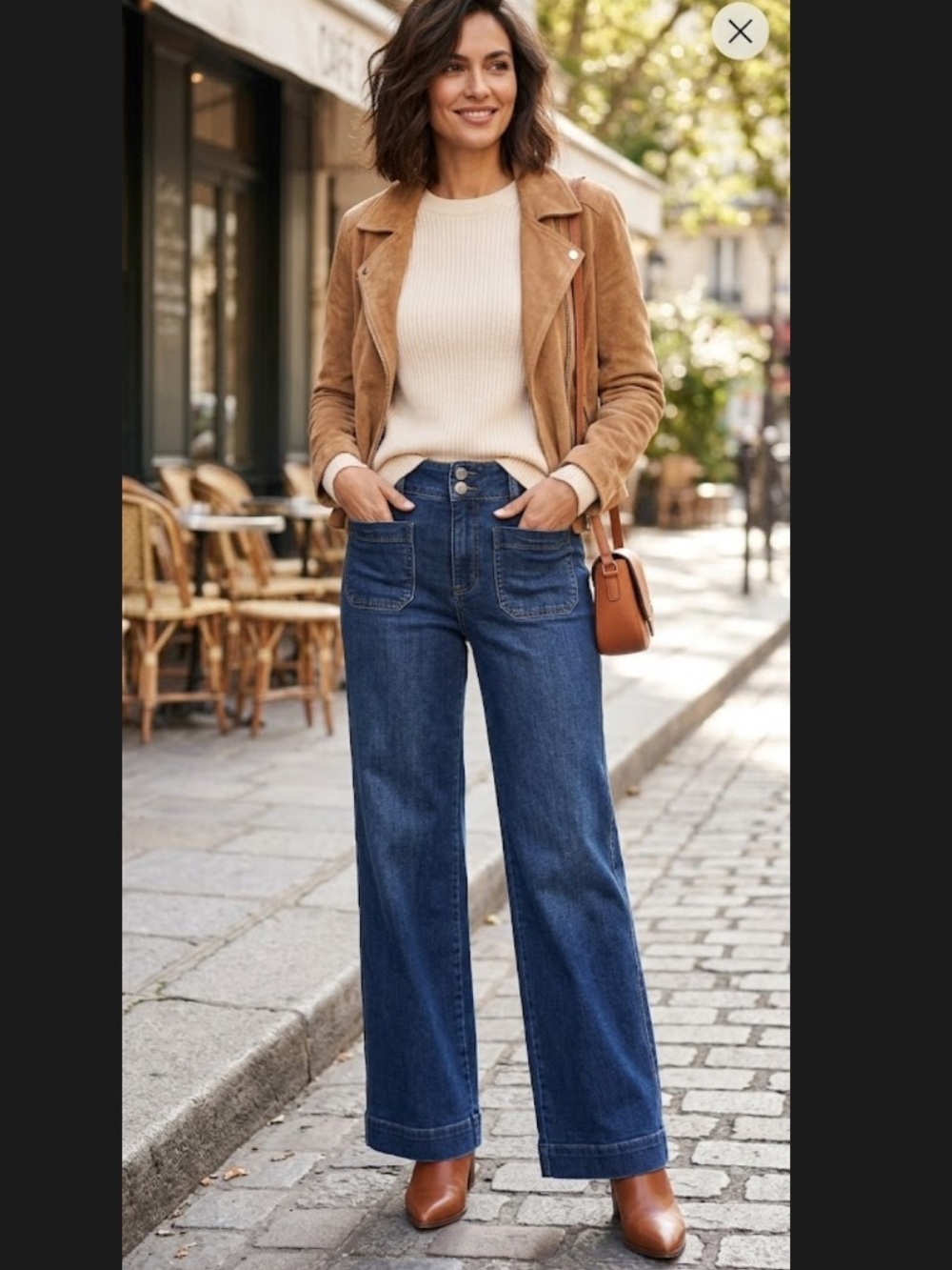Wit & Wisdom Wide Leg Dark Blue Jeans